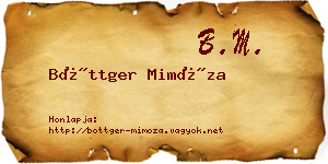 Böttger Mimóza névjegykártya